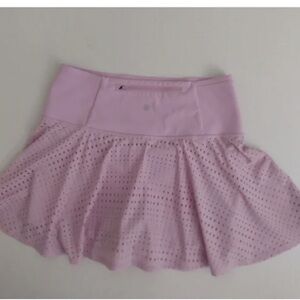 Light Pink Athletic Skirt with Perforated Overlay